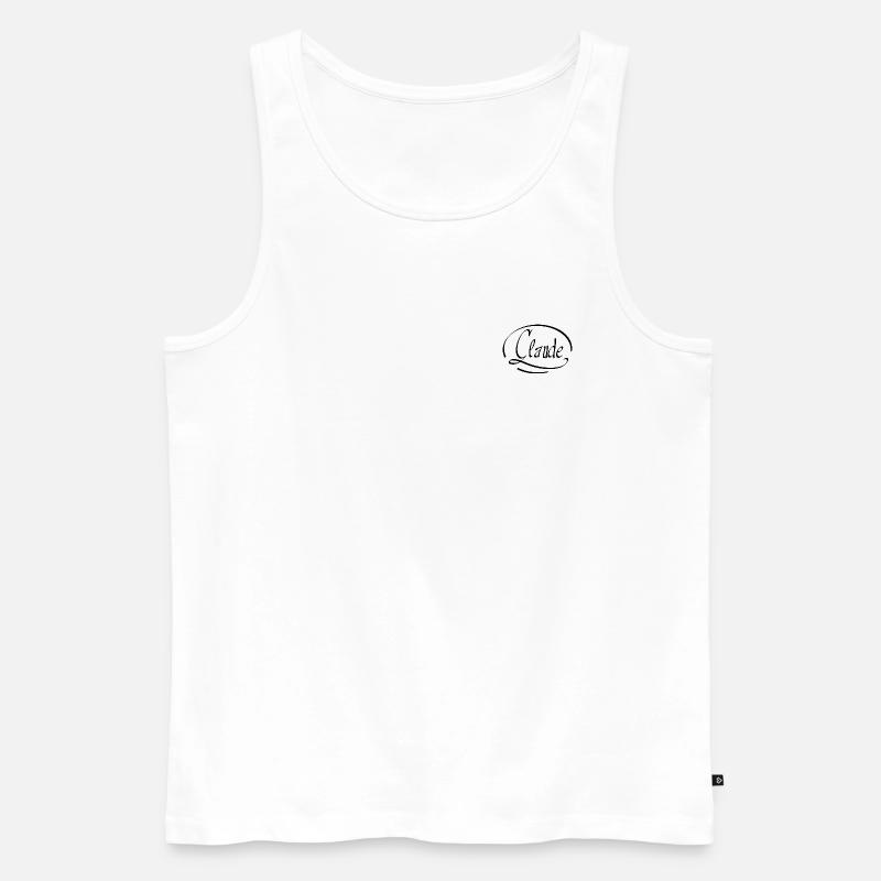 Claude - Männer Premium Bio Tank Top - Weiß