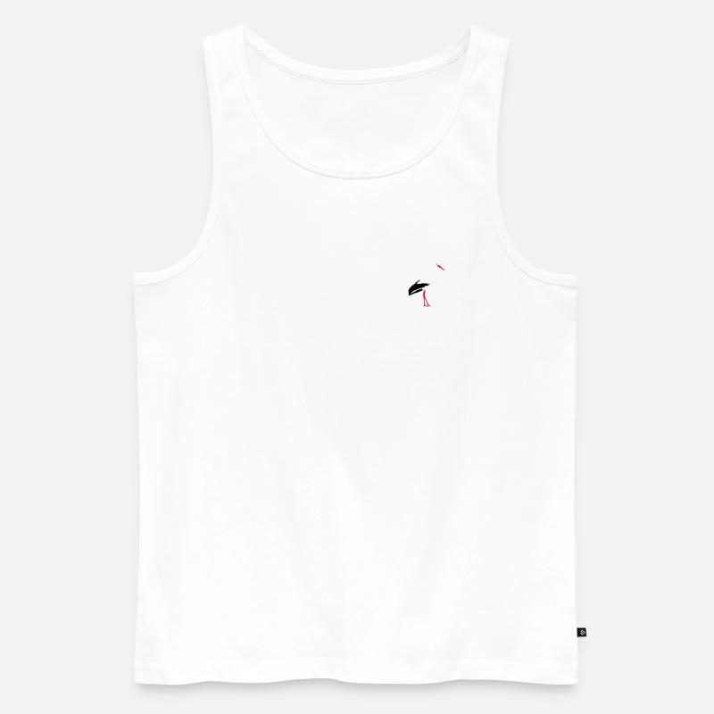 Weißstorch - Männer Premium Bio Tank Top - Weiß