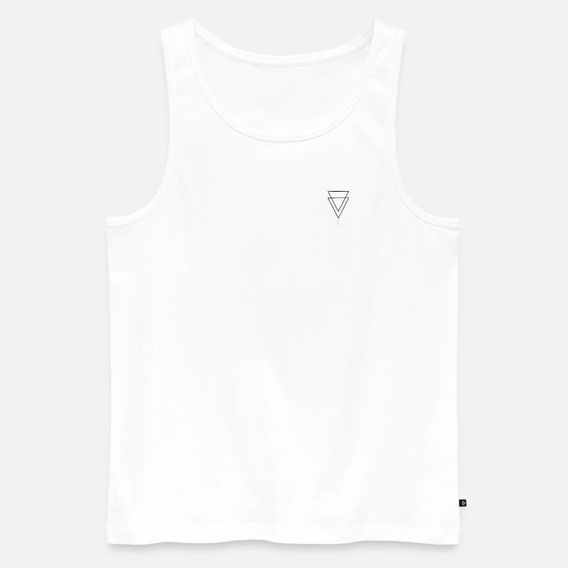 Montagnes de conception de triangle - Débardeur bio Premium Homme - blanc