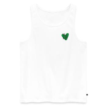 Weed Love, Love Weed - Männer Premium Bio Tank Top - Weiß - Vorne - Michal (187cm)