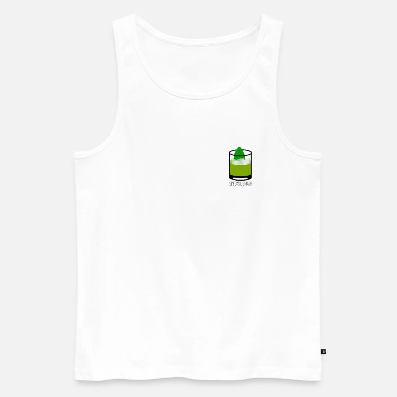 Gin Basil Smash Cocktail Alcool - Débardeur bio Premium Homme - blanc
