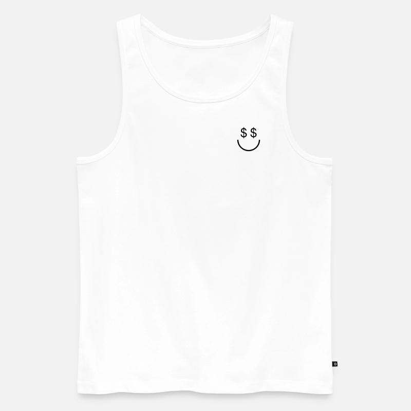Dollar-Smile - Männer Premium Bio Tank Top - Weiß