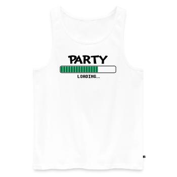 Party loading loading bar - Men's Premium Organic Tank Top - white - Front - AI Model Male 178 light (178cm)
