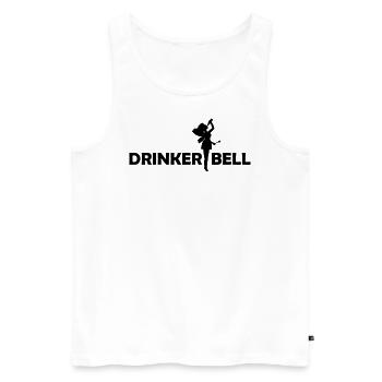Drinkerbell - Männer Premium Bio Tank Top - Weiß - Vorne - AI Model Male 178 light (178cm)