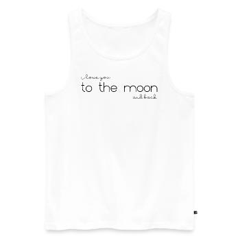 i love you to the moon and back - Männer Premium Bio Tank Top - Weiß - Vorne - AI Model Male 178 light (178cm)