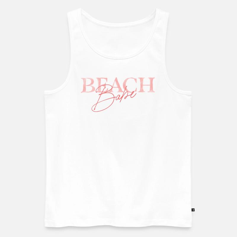 Beach Babe - Männer Premium Bio Tank Top - Weiß