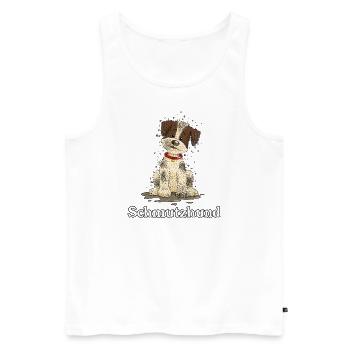 Schmutzhund2 1 - Männer Premium Bio Tank Top - Weiß - Vorne - Michal (187cm)