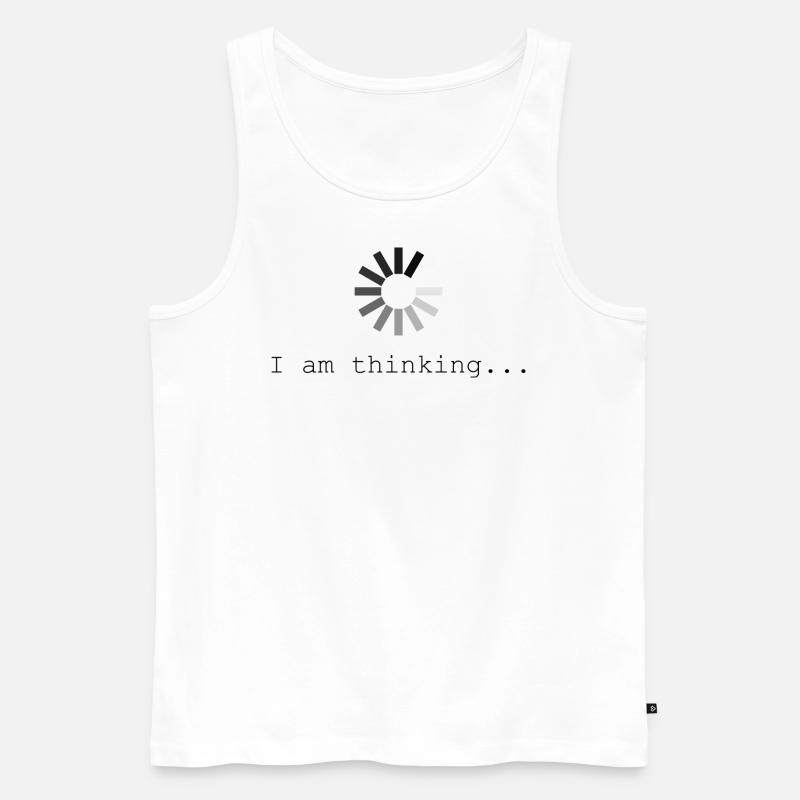 Loading Thinking - Männer Premium Bio Tank Top - Weiß