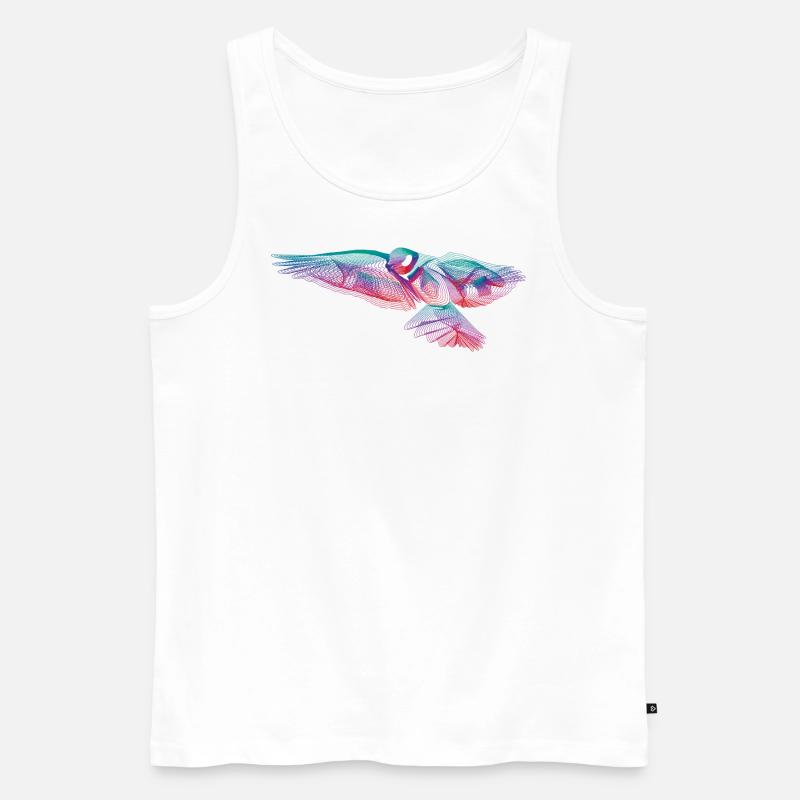 Vogel - Männer Premium Bio Tank Top - Weiß