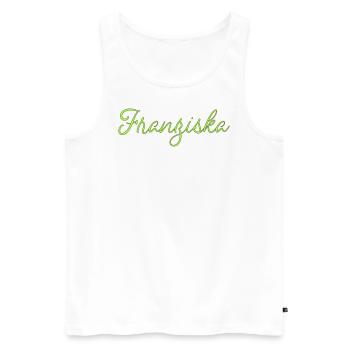 Franziska - Männer Premium Bio Tank Top - Weiß - Vorne - AI Model Male 178 light (178cm)