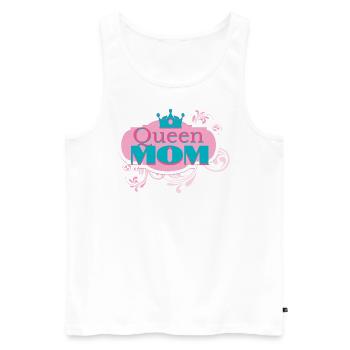 Queen Mom - Men's Premium Organic Tank Top - white - Front - Michal (187cm)