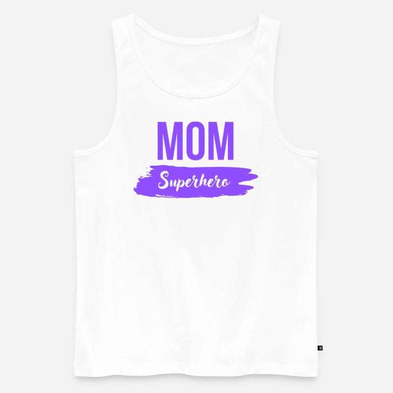 Mama Superheldin - Männer Premium Bio Tank Top - Weiß