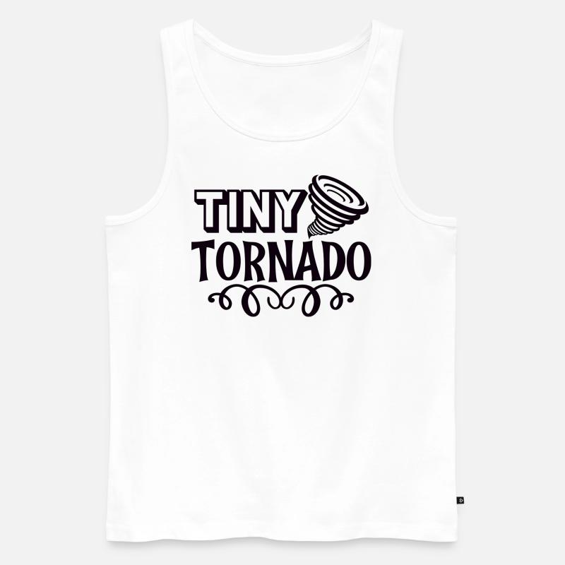 Tiny tornado - Männer Premium Bio Tank Top - Weiß