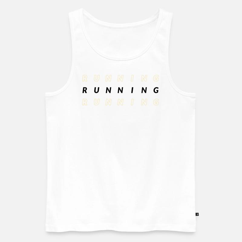 Running, Running, Running - Männer Premium Bio Tank Top - Weiß