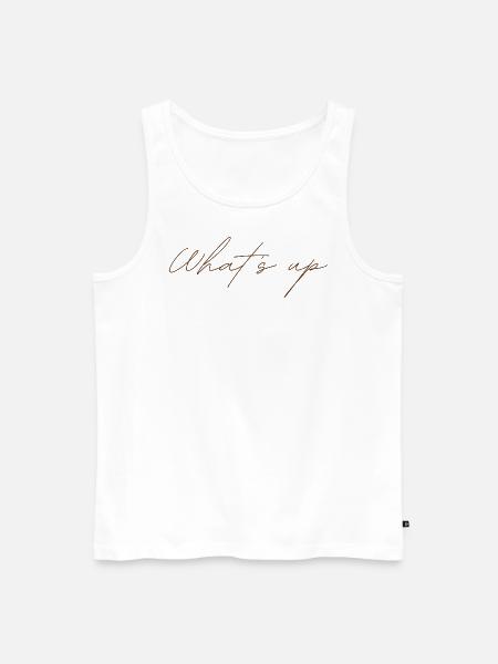 What's up - Männer Premium Bio Tank Top - Weiß