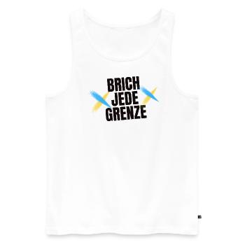 Bricht jede Grenze Ukraine - Männer Premium Bio Tank Top - Weiß - Vorne - Michal (187cm)