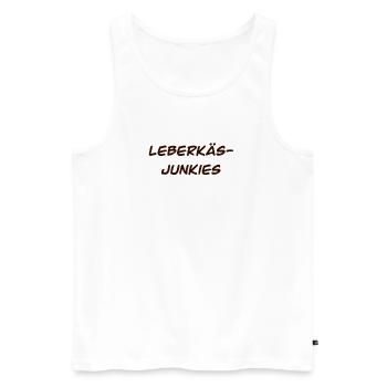 leberkäs junkies - Männer Premium Bio Tank Top - Weiß - Vorne - Michal (187cm)