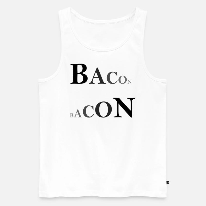 Bacon doppelt - Männer Premium Bio Tank Top - Weiß