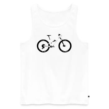 Canyon Graphics (spectral) - Débardeur bio Premium Homme - blanc - Devant - AI Model Male 178 light (178cm)
