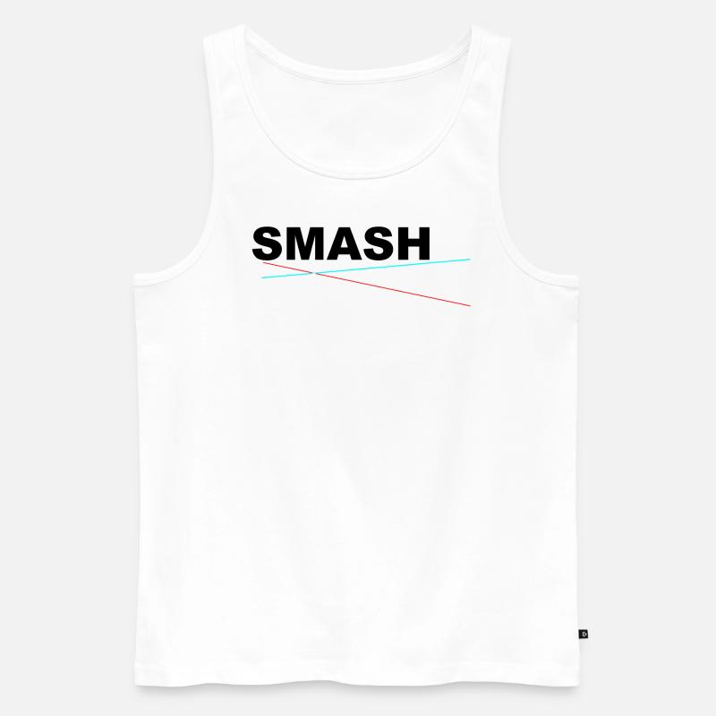 SMASH - Männer Premium Bio Tank Top - Weiß