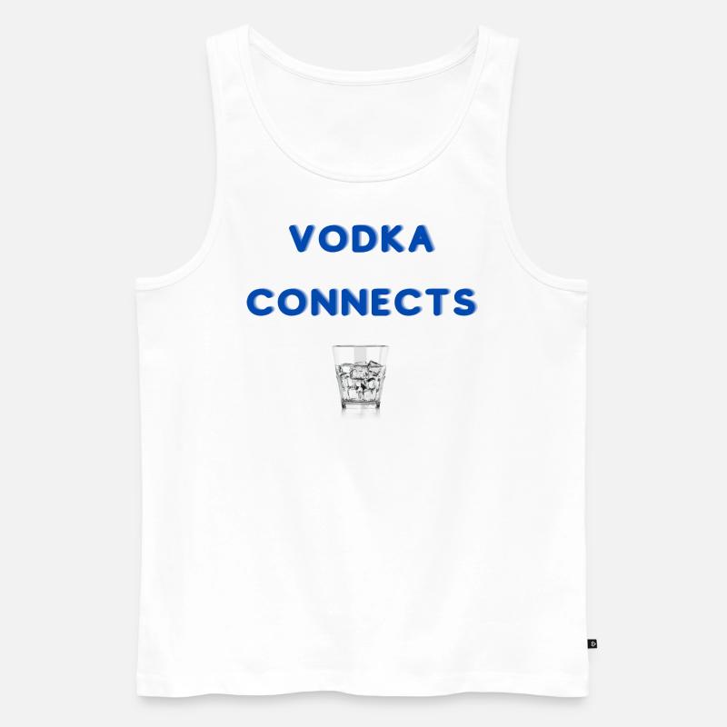 vodka conncects - Männer Premium Bio Tank Top - Weiß