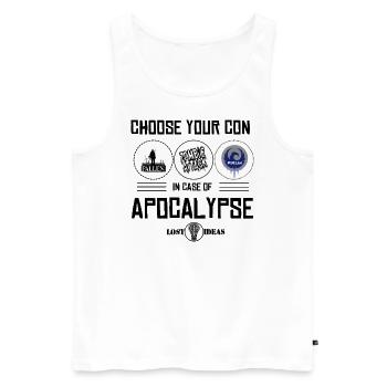 Choose Your Con - Männer Premium Bio Tank Top - Weiß - Vorne - Michal (187cm)