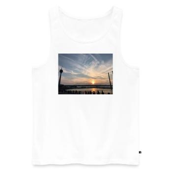 NIKARROW DÜSSELDORF - Männer Premium Bio Tank Top - Weiß - Vorne - Michal (187cm)