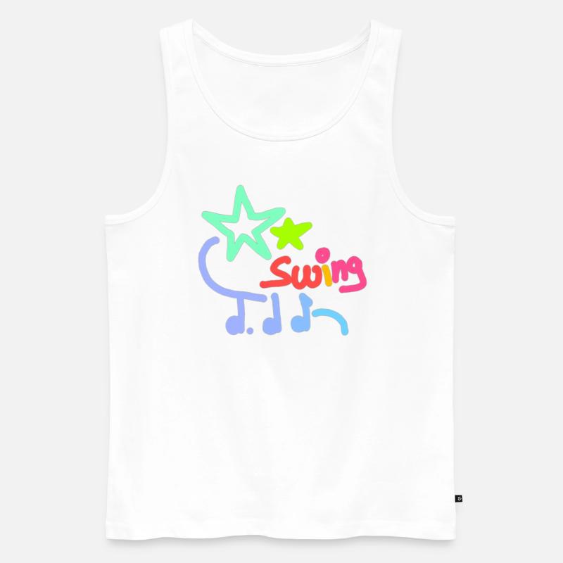 Swing ♩♩♪ - Männer Premium Bio Tank Top - Weiß