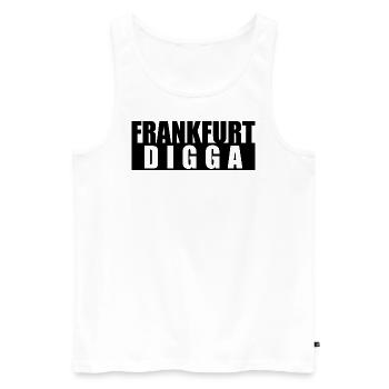 Frankfurt Digga - Freshes Design Lieblingsstadt - Männer Premium Bio Tank Top - Weiß - Vorne - Michal (187cm)