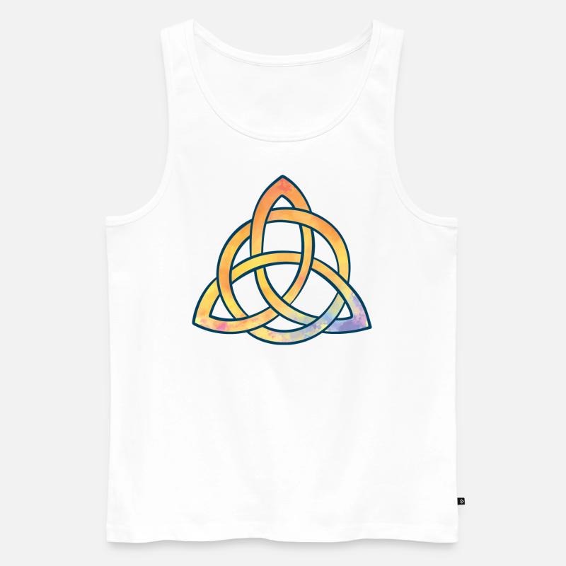 keltic Knoten Splash - Männer Premium Bio Tank Top - Weiß