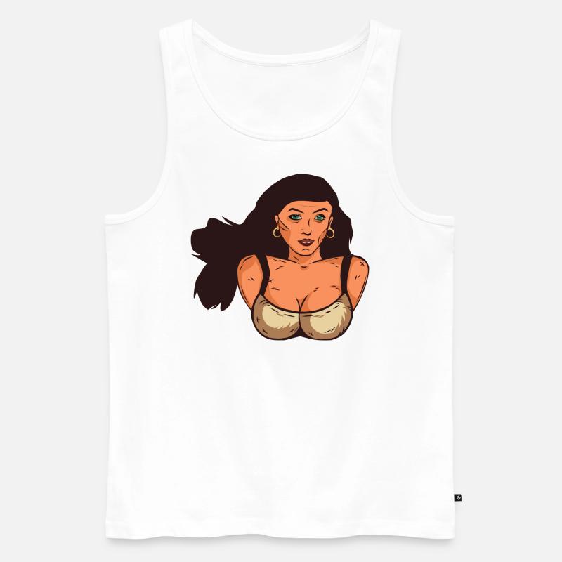 Spanierin - Männer Premium Bio Tank Top - Weiß