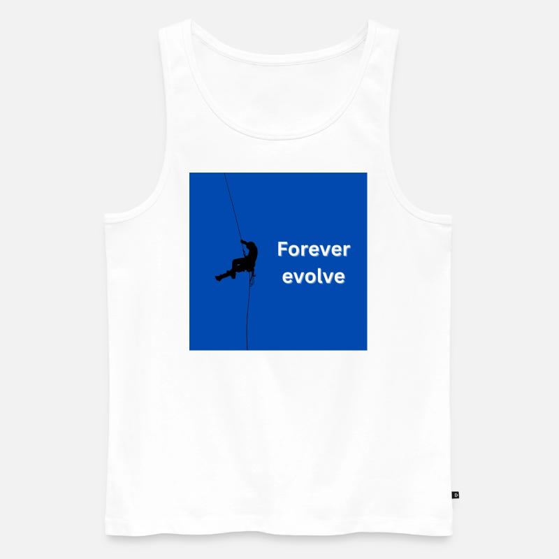 Forever evolve blue white - Männer Premium Bio Tank Top - Weiß