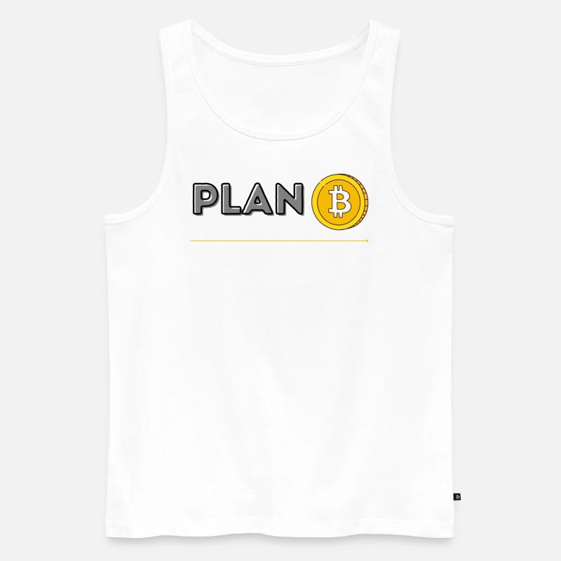 Plan Bitcoin - Männer Premium Bio Tank Top - Weiß