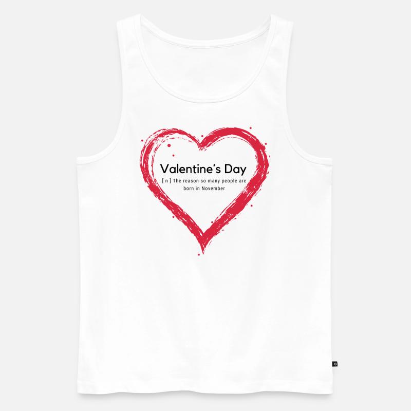 Valentines day funny - Männer Premium Bio Tank Top - Weiß