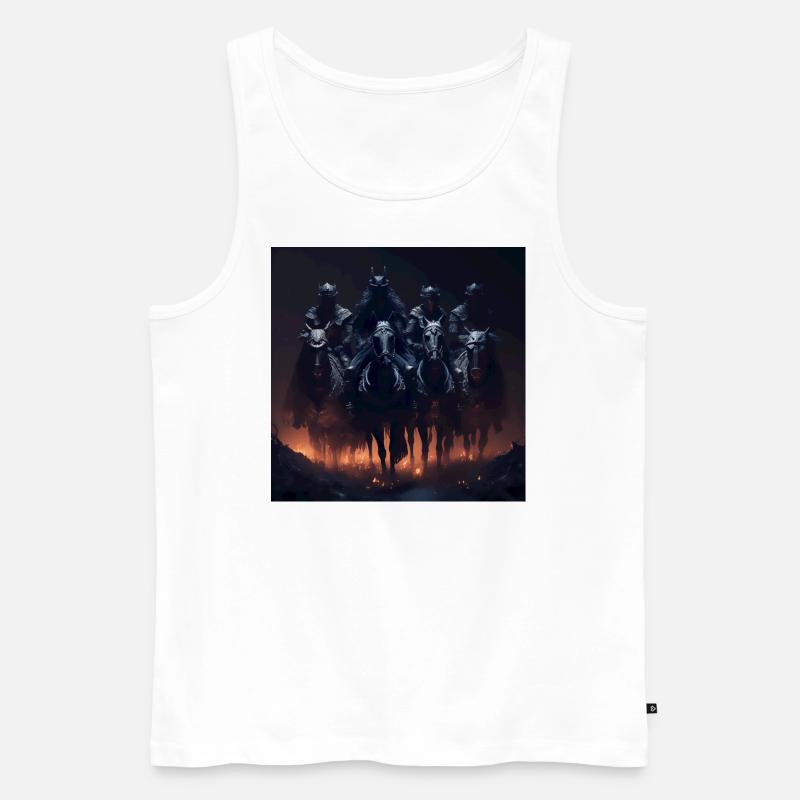 Vier Reiter - Männer Premium Bio Tank Top - Weiß