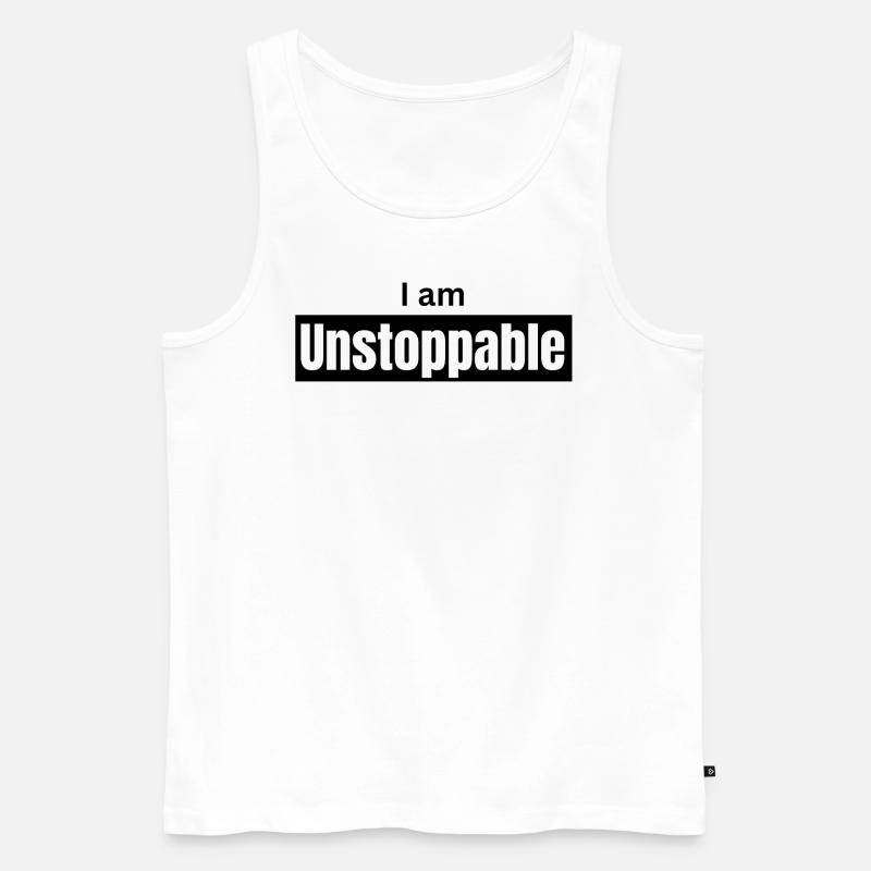 I am unstoppable - Männer Premium Bio Tank Top - Weiß