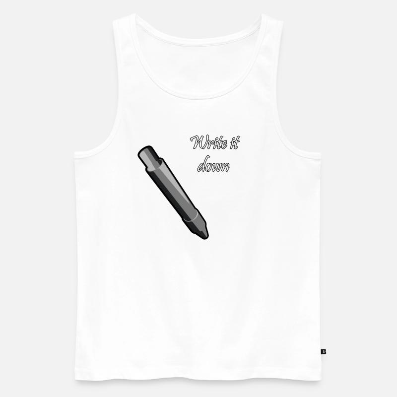 Write it Down - Männer Premium Bio Tank Top - Weiß