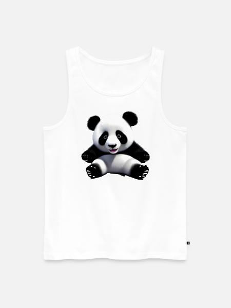 Baby-Panda - Männer Premium Bio Tank Top - Weiß