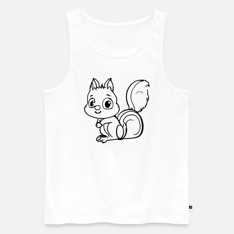 Baby-Eichörnchen - Männer Premium Bio Tank Top - Weiß