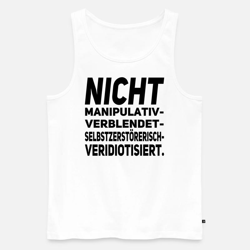 nicht veridiotisiert II - Männer Premium Bio Tank Top - Weiß