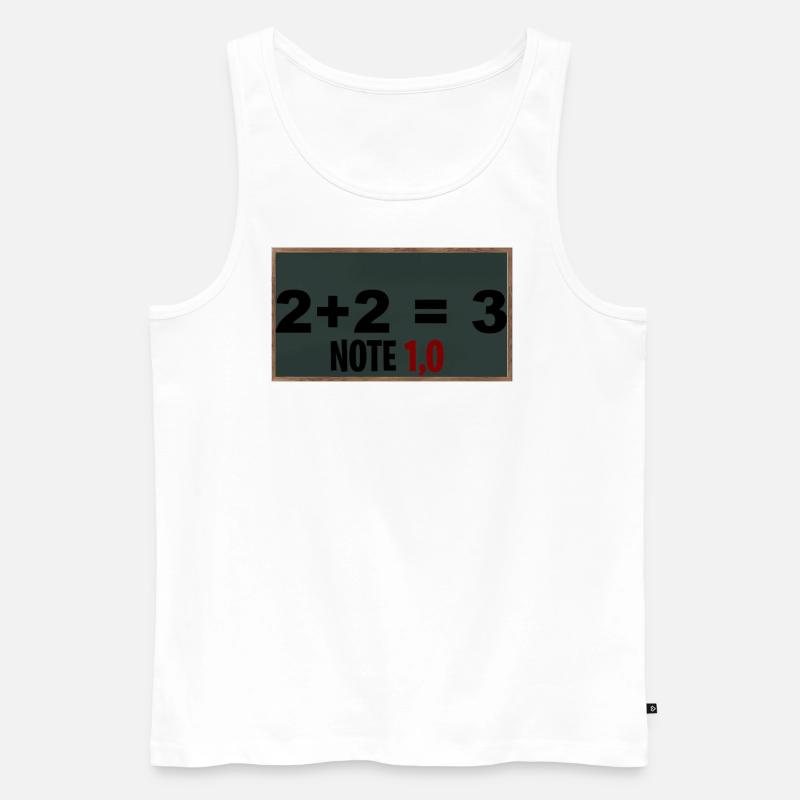 2+2 = 3 - Männer Premium Bio Tank Top - Weiß
