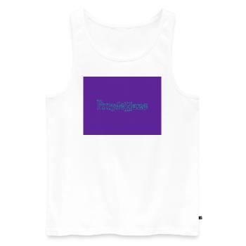 purple hazee - Männer Premium Bio Tank Top - Weiß - Vorne - Michal (187cm)