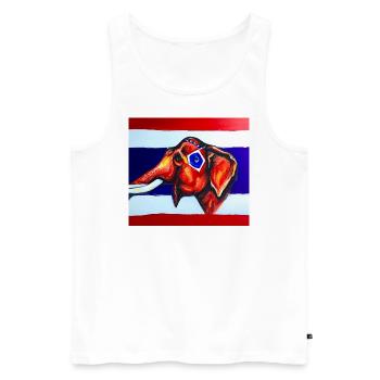 elefant thaiflagge - Männer Premium Bio Tank Top - Weiß - Vorne - Michal (187cm)