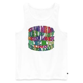 witziges Nicht-Nachdenken-Design / lustige Sprüche - Männer Premium Bio Tank Top - Weiß - Vorne - Michal (187cm)