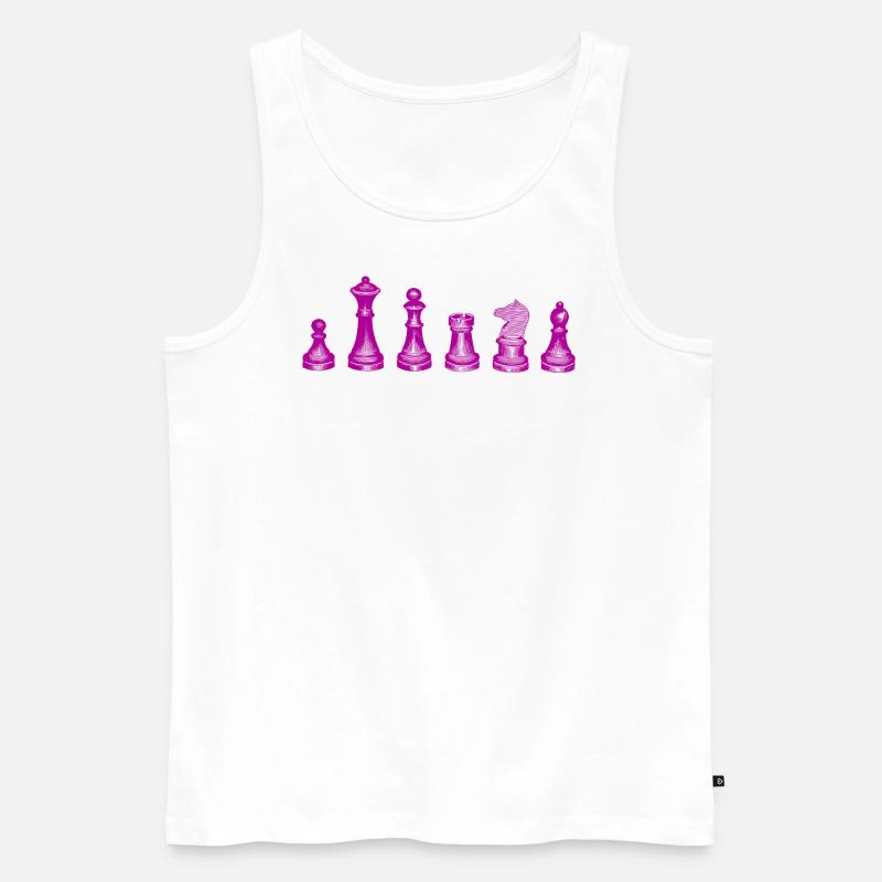Schachfiguren - Männer Premium Bio Tank Top - Weiß