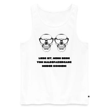 Liebe ist..... - Männer Premium Bio Tank Top - Weiß - Vorne - Michal (187cm)