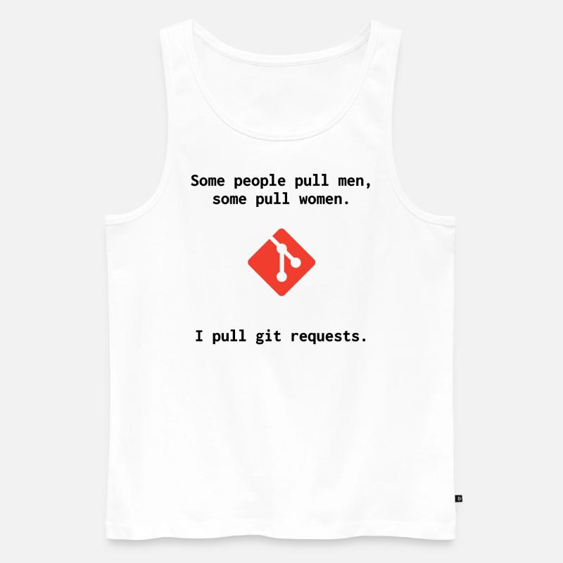 Git Witz - Pull Requests - Männer Premium Bio Tank Top - Weiß
