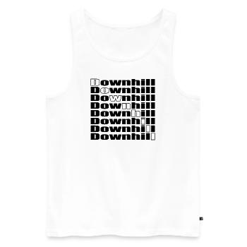 Fahrrad | MTB -"Downhill"- Mountainbike | Bike - Männer Premium Bio Tank Top - Weiß - Vorne - AI Model Male 178 light (178cm)