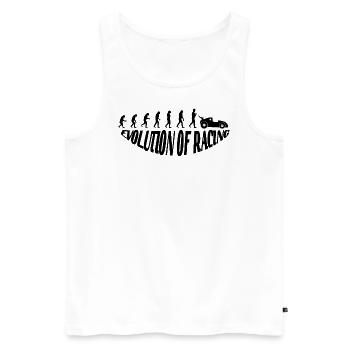 evolution of racing/ Rennsport Evolution Design - Männer Premium Bio Tank Top - Weiß - Vorne - Michal (187cm)