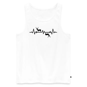 Reh Herzschlag - Männer Premium Bio Tank Top - Weiß - Vorne - Michal (187cm)